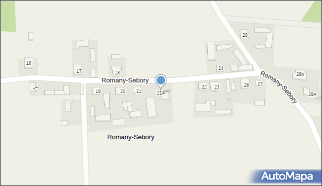 Romany-Sebory, Romany-Sebory, 21A, mapa Romany-Sebory