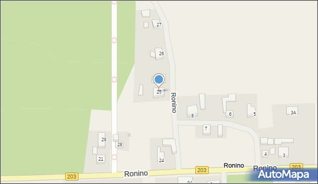 Ronino, Ronino, 25, mapa Ronino