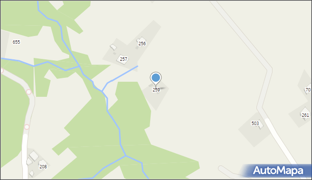 Ropica Polska, Ropica Polska, 259, mapa Ropica Polska