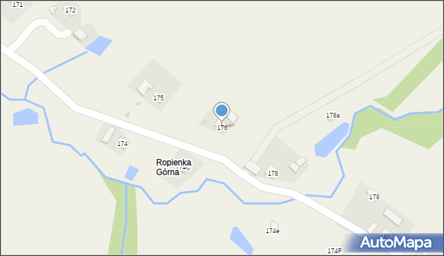 Ropienka, Ropienka, 176, mapa Ropienka