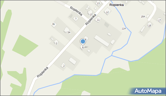 Ropienka, Ropienka, 5, mapa Ropienka