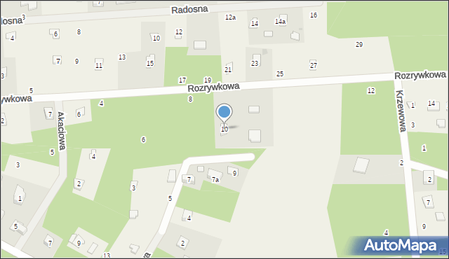 Rosanów, Rozrywkowa, 10, mapa Rosanów