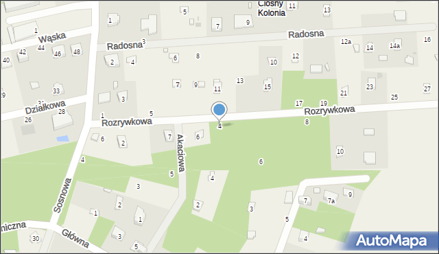 Rosanów, Rozrywkowa, 4, mapa Rosanów