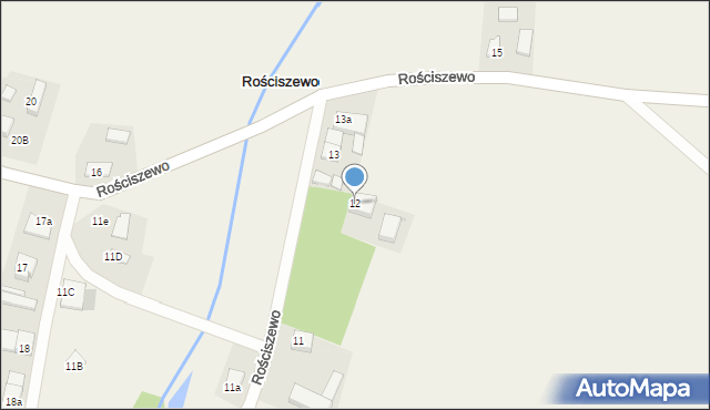 Rościszewo, Rościszewo, 12, mapa Rościszewo