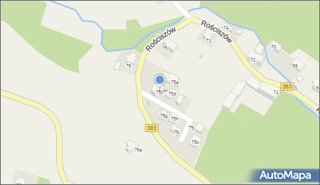 Rościszów, Rościszów, 75c, mapa Rościszów