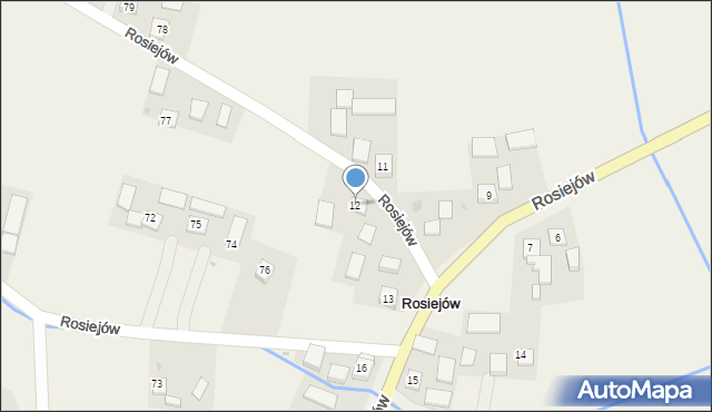 Rosiejów, Rosiejów, 12, mapa Rosiejów