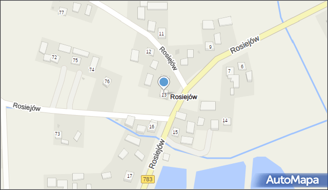 Rosiejów, Rosiejów, 13, mapa Rosiejów