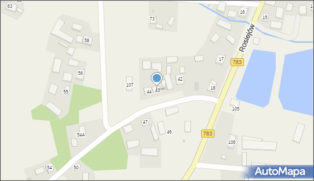 Rosiejów, Rosiejów, 43, mapa Rosiejów