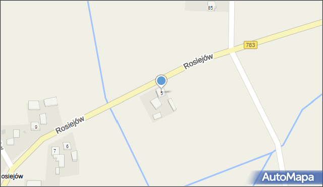 Rosiejów, Rosiejów, 5, mapa Rosiejów