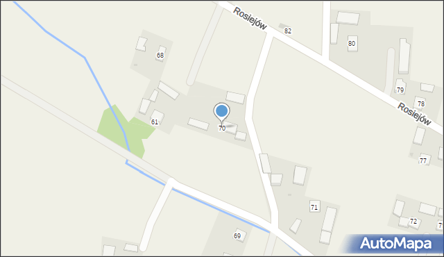 Rosiejów, Rosiejów, 70, mapa Rosiejów