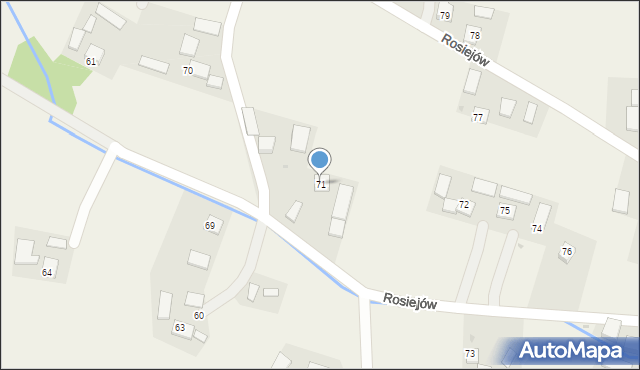 Rosiejów, Rosiejów, 71, mapa Rosiejów