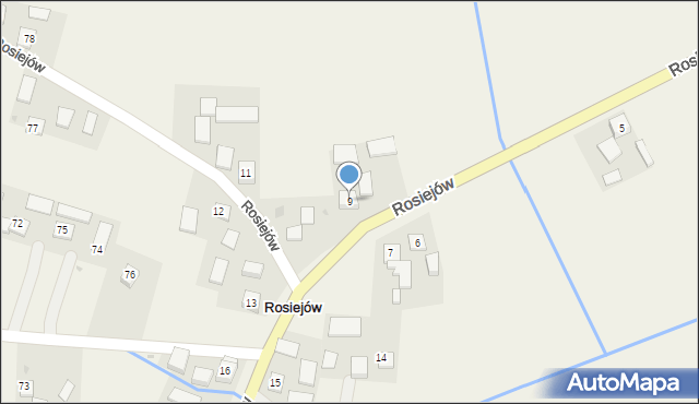 Rosiejów, Rosiejów, 9, mapa Rosiejów