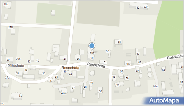 Rosochata, Rosochata, 50a, mapa Rosochata