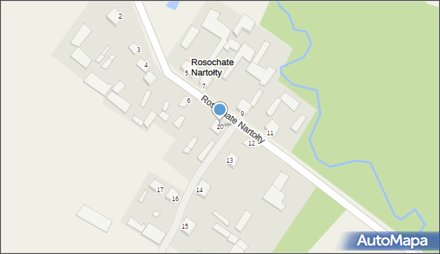 Rosochate Nartołty, Rosochate Nartołty, 10, mapa Rosochate Nartołty