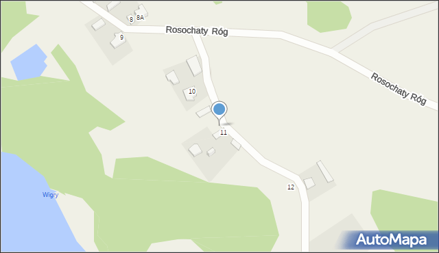 Rosochaty Róg, Rosochaty Róg, 11A, mapa Rosochaty Róg