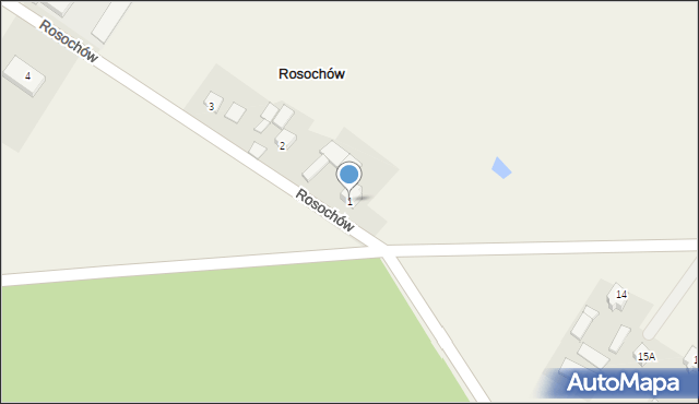 Rosochów, Rosochów, 1, mapa Rosochów