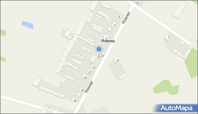 Rososz, Rososz, 11, mapa Rososz