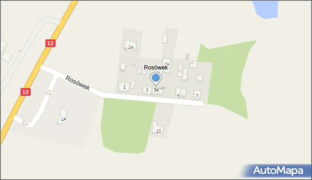 Rosówek, Rosówek, 3a, mapa Rosówek