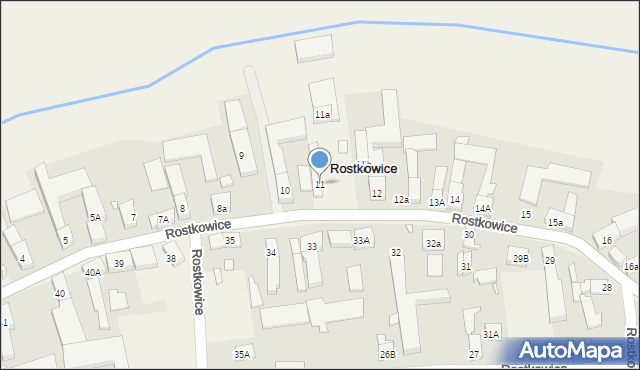 Rostkowice, Rostkowice, 11, mapa Rostkowice