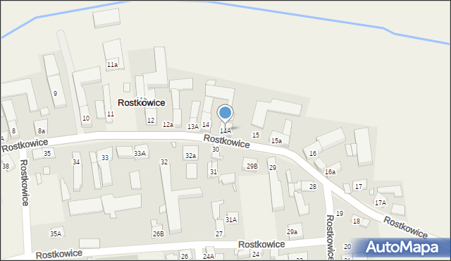 Rostkowice, Rostkowice, 14A, mapa Rostkowice