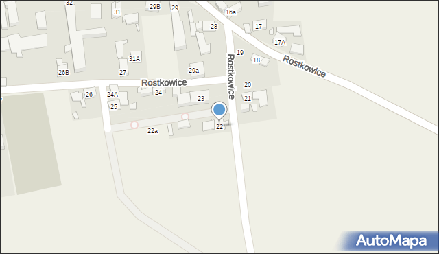 Rostkowice, Rostkowice, 22, mapa Rostkowice