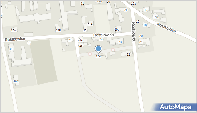 Rostkowice, Rostkowice, 22a, mapa Rostkowice