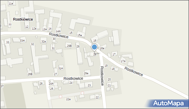 Rostkowice, Rostkowice, 28, mapa Rostkowice