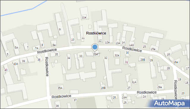 Rostkowice, Rostkowice, 33A, mapa Rostkowice