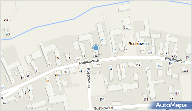 Rostkowice, Rostkowice, 8a, mapa Rostkowice