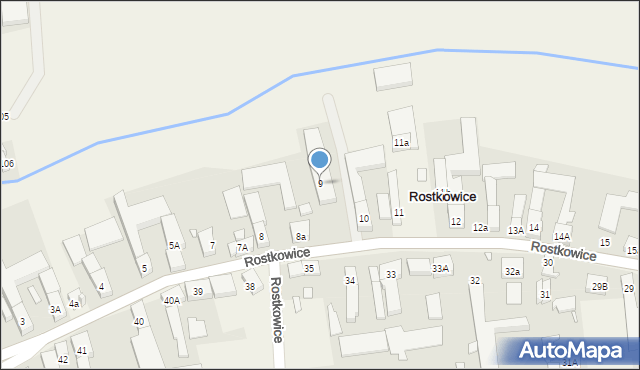 Rostkowice, Rostkowice, 9, mapa Rostkowice