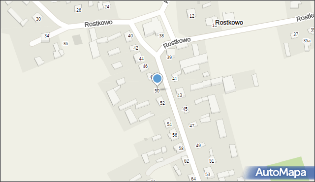 Rostkowo, Rostkowo, 50, mapa Rostkowo