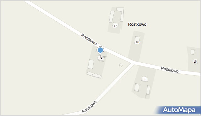 Rostkowo, Rostkowo, 14, mapa Rostkowo