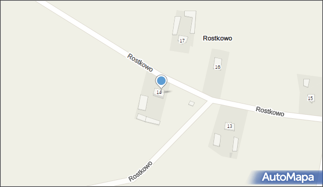 Rostkowo, Rostkowo, 14A, mapa Rostkowo