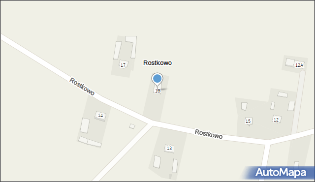 Rostkowo, Rostkowo, 16, mapa Rostkowo