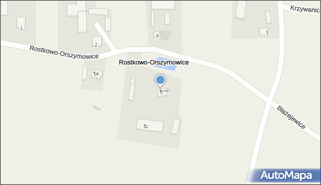 Rostkowo-Orszymowice, Rostkowo-Orszymowice, 5, mapa Rostkowo-Orszymowice