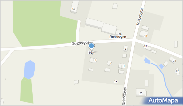 Roszczyce, Roszczyce, 3/2A, mapa Roszczyce