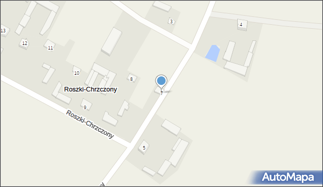 Roszki-Chrzczony, Roszki-Chrzczony, 7, mapa Roszki-Chrzczony