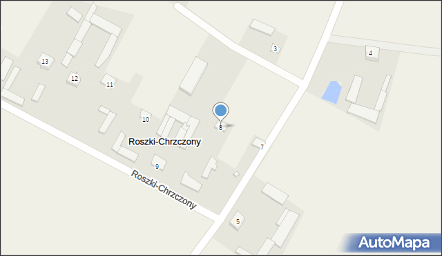 Roszki-Chrzczony, Roszki-Chrzczony, 8, mapa Roszki-Chrzczony