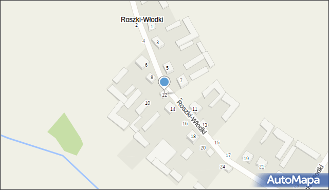 Roszki-Włodki, Roszki-Włodki, 12, mapa Roszki-Włodki