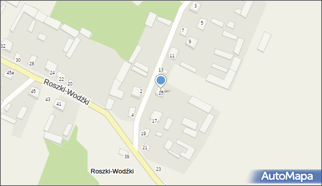 Roszki-Wodźki, Roszki-Wodźki, 15, mapa Roszki-Wodźki