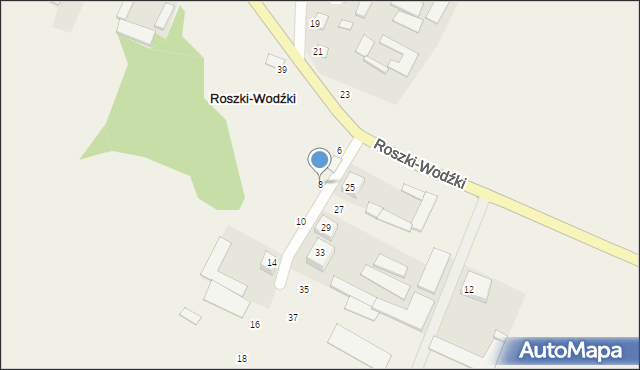 Roszki-Wodźki, Roszki-Wodźki, 8, mapa Roszki-Wodźki