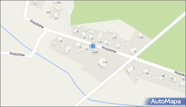 Roszków, Roszków, 12ba, mapa Roszków