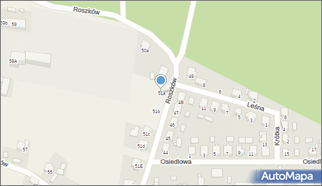 Roszków, Roszków, 51a, mapa Roszków