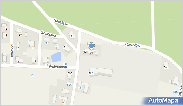 Roszków, Roszków, 59, mapa Roszków