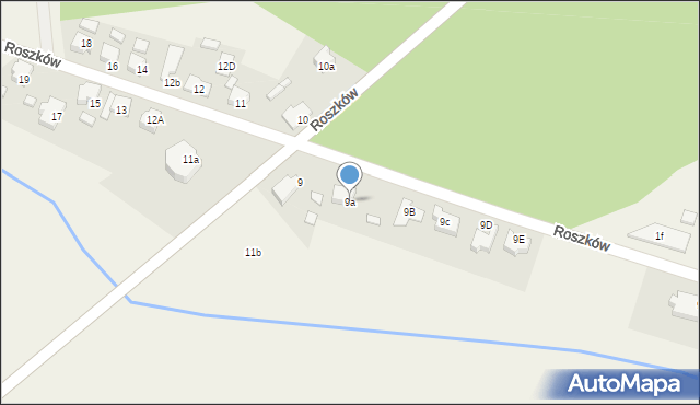 Roszków, Roszków, 9a, mapa Roszków