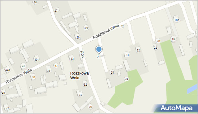 Roszkowa Wola, Roszkowa Wola, 28, mapa Roszkowa Wola