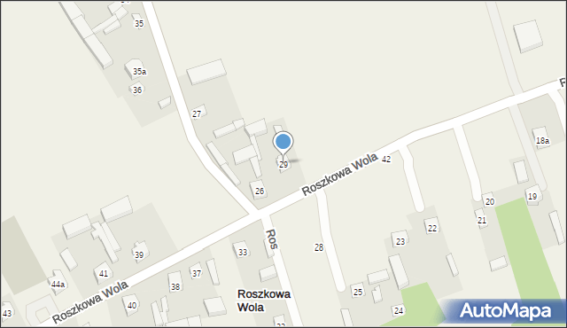 Roszkowa Wola, Roszkowa Wola, 29, mapa Roszkowa Wola