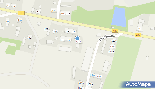 Roszkowice, Roszkowice, 102B, mapa Roszkowice