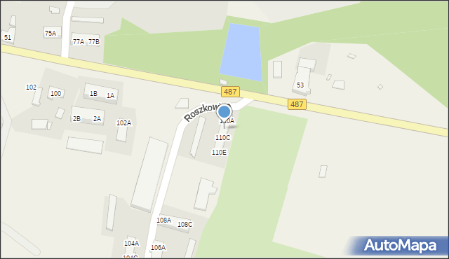 Roszkowice, Roszkowice, 110B, mapa Roszkowice