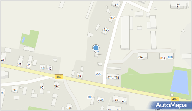 Roszkowice, Roszkowice, 73B, mapa Roszkowice